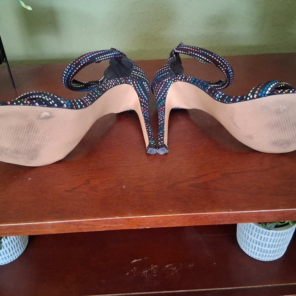 Steve Madden "Fancier" Multi-Color Heeled Sandals - Picture 4 of 9